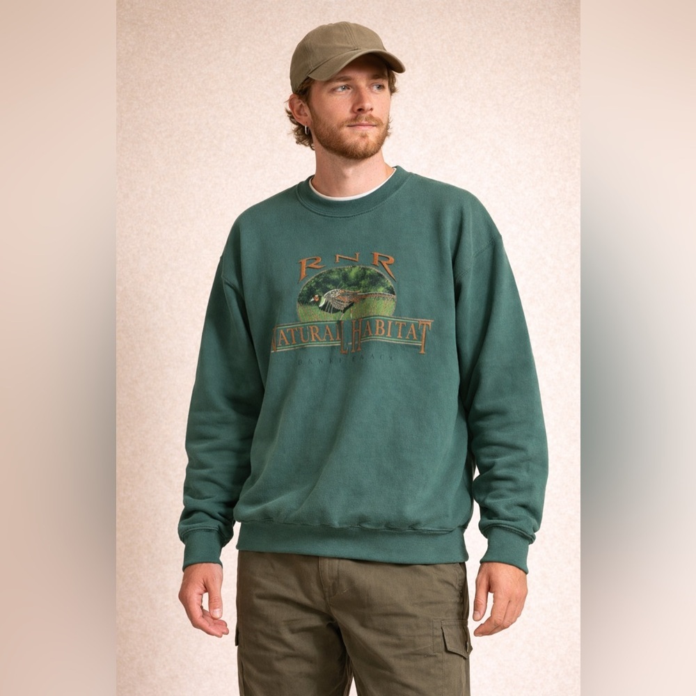 Vintage 1994 Rocky Sportswear Green Size XL Banff Canada Graphic Crewneck